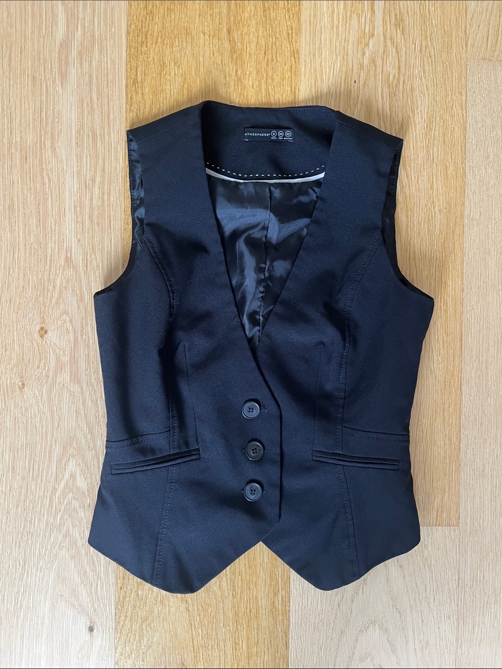 Atmosphere Black Women's Tailored Buttoned Vest